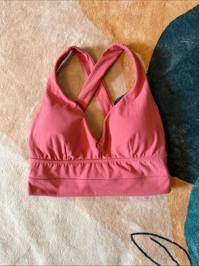 BuffBunny open back sports Bra - Coral Pink